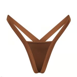 SKIMS Stretch Satin Butterfly Thong - Bronze - 2X NWT